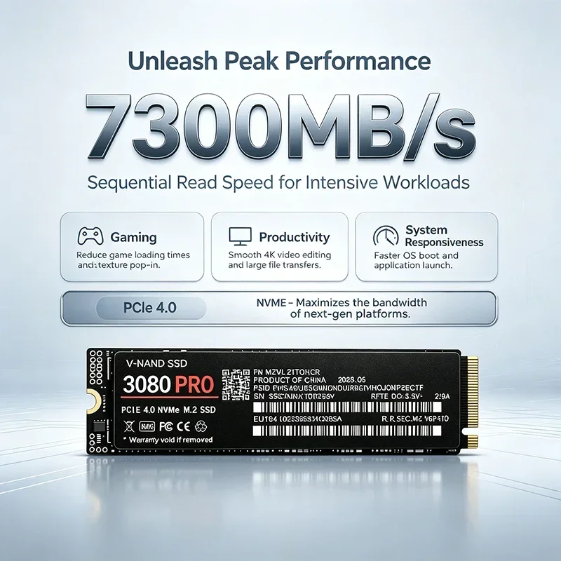 SSD Interno M.2 NVMe 3080 PRO  - M.2 Nvme 4Tb Pcie 4.0 Ssd avaliação e preço