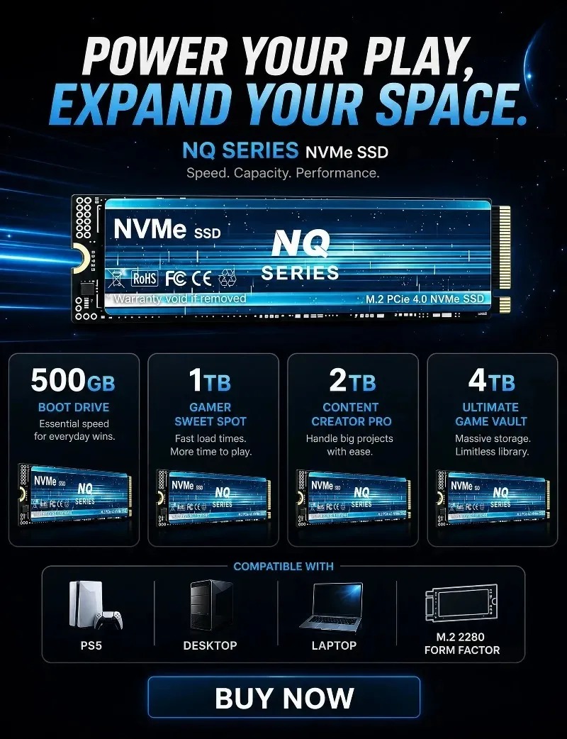 SSD NVMe NQ SERIES 2TB/4TB NVM - M.2 Nvme 4Tb Pcie 4.0 Ssd avaliação e preço