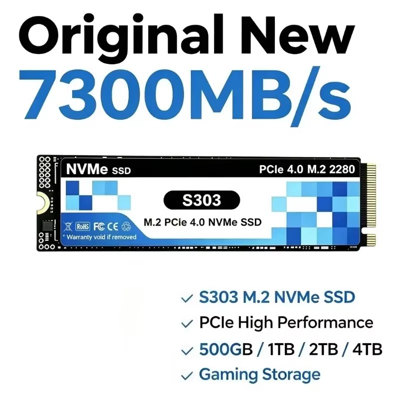 SSD interno S303 M.2 NVMe, 500 - M.2 Nvme 4Tb Pcie 4.0 Ssd avaliação e preço
